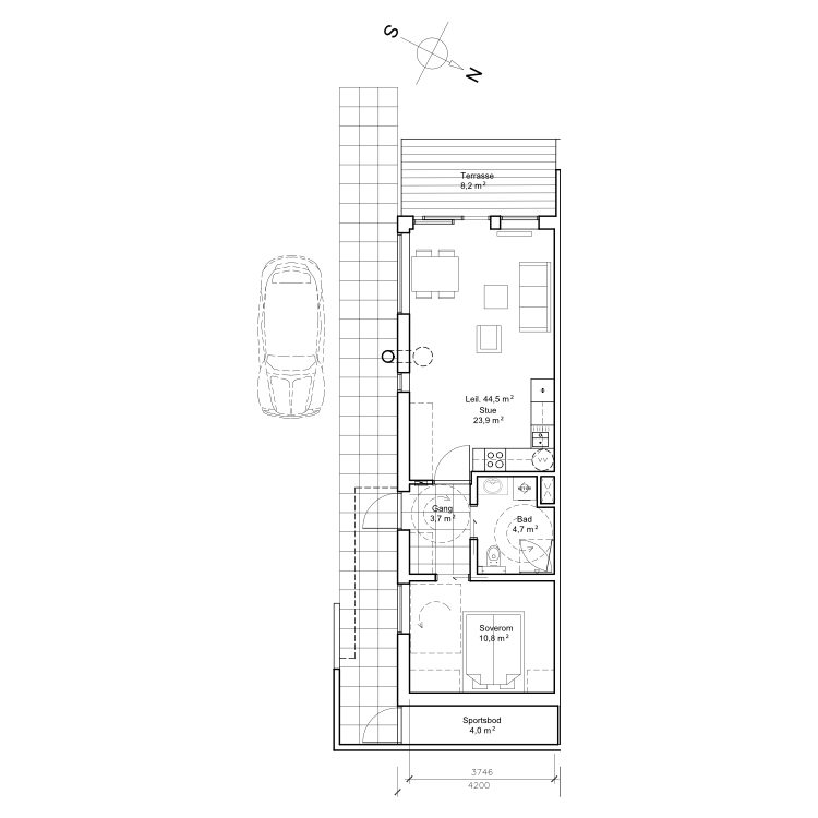 Plantegning uten carport